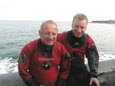 Keith & Tom on Swanage diver!