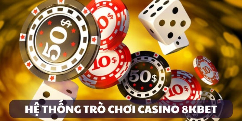 Khám phá danh mục các trò chơi nổi bật của casino tại 8KBET